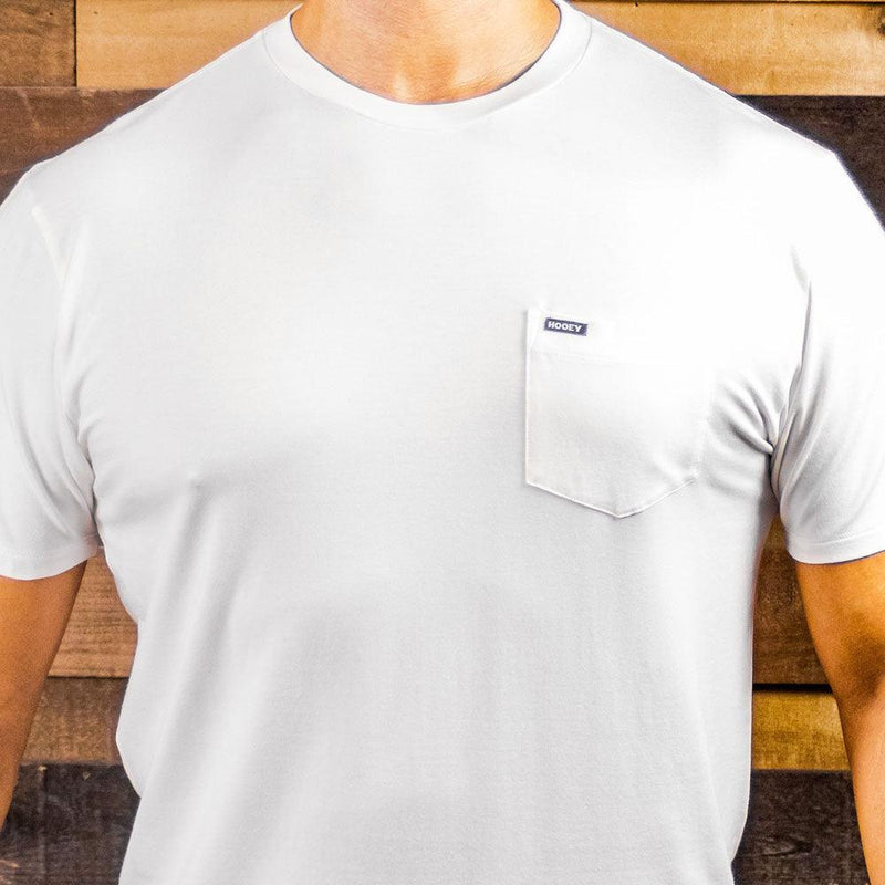 "The San Jose" White Bamboo Pocket Tee