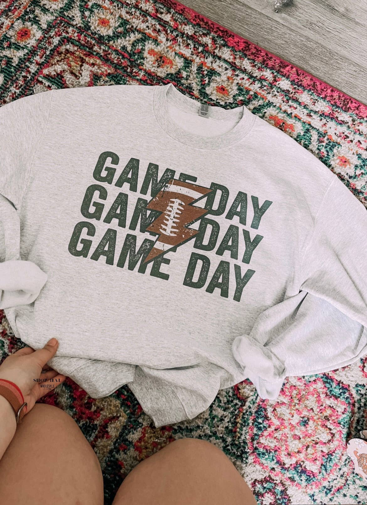 "Game Day" Football Stacked Graphic Sweatshirt