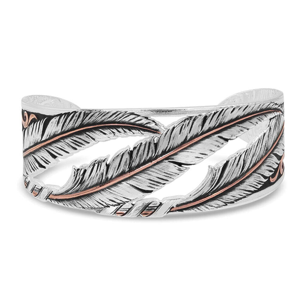 Montana Silversmiths - Wind Dancer Pierced Feather Cuff Bracelet