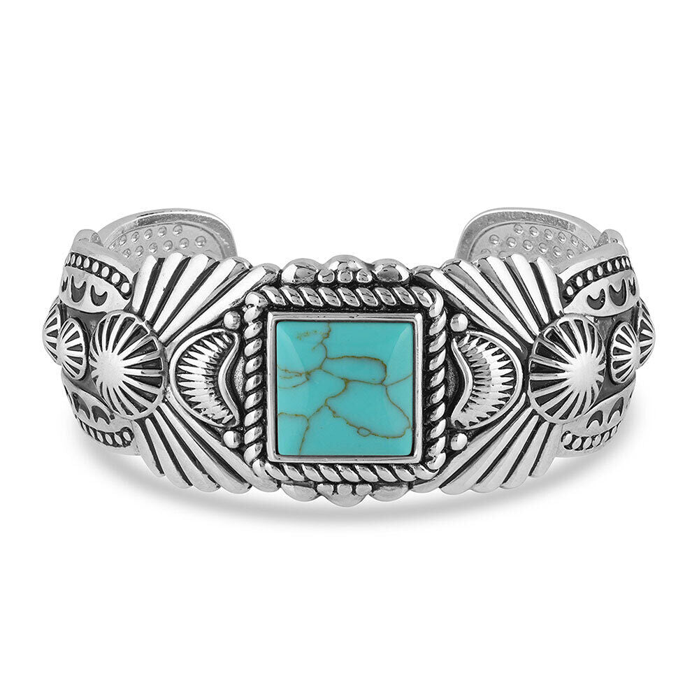 Montana Silversmiths - Flourished Turquoise Cuff Bracelet