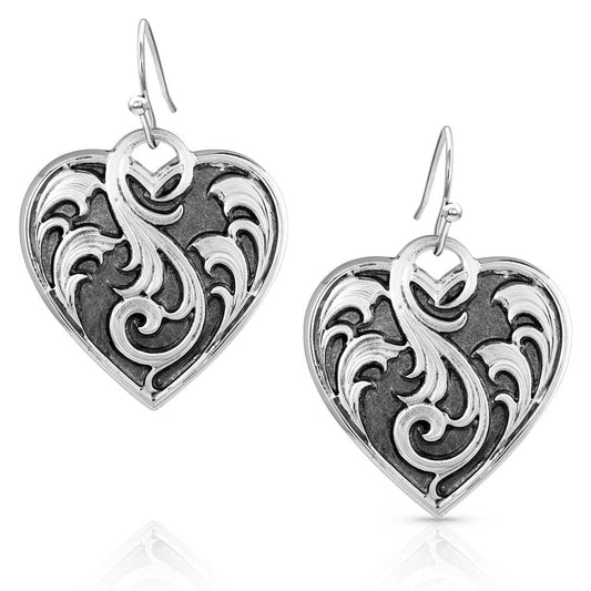 Montana Silversmiths - Ace of Hearts Earrings