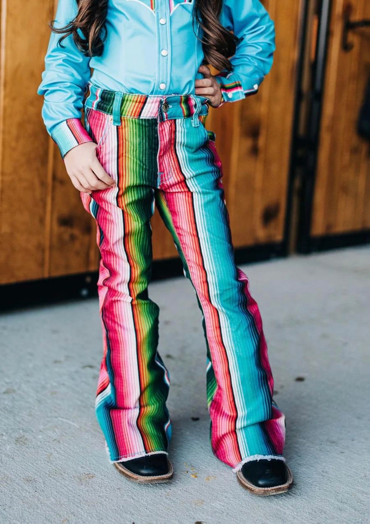 Serape best sale flare jeans