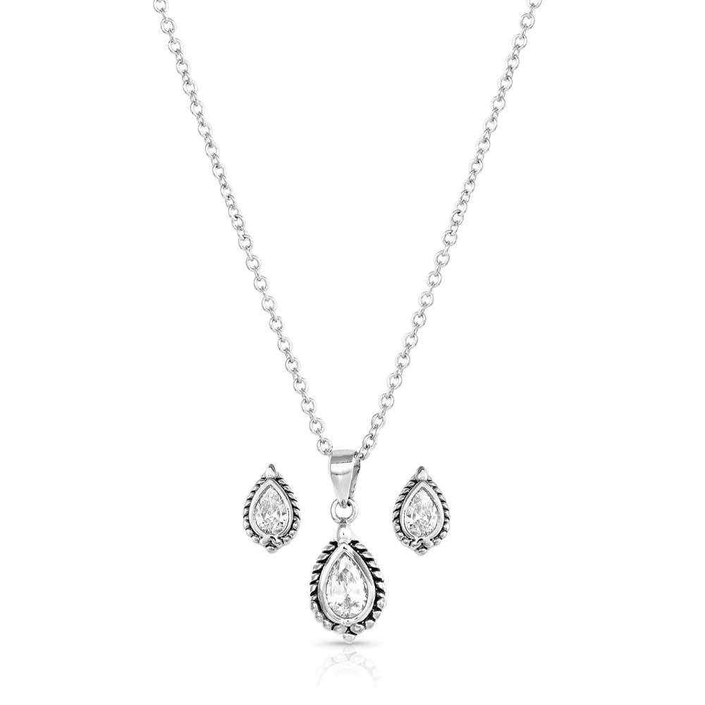Montana Silversmiths - First Light Crystal Teardrop Jewelry Set