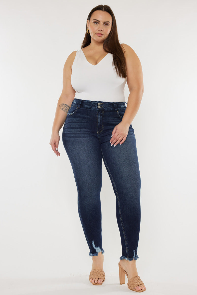 Miami High Rise Ankle Skinny Jeans (Plus Size)