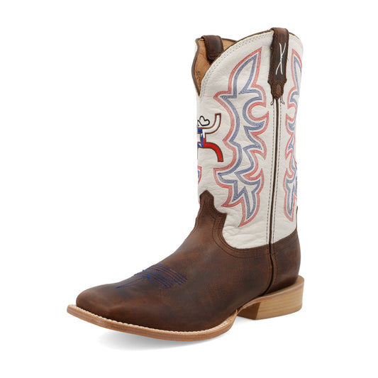 Men's 12" Hooey NWS Toe - Brown/White