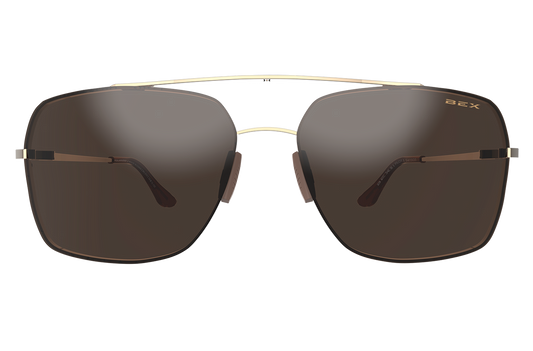 Bex Sunglasses - Pilot (Gold/Brown)