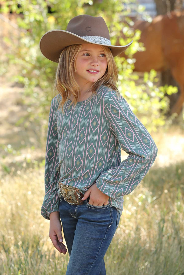 Girl's Southwestern Long Sleeve Blouse