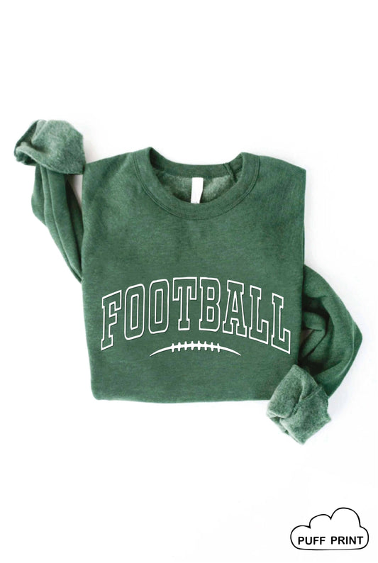 "Football" Puff Print Graphic Sweatshirt