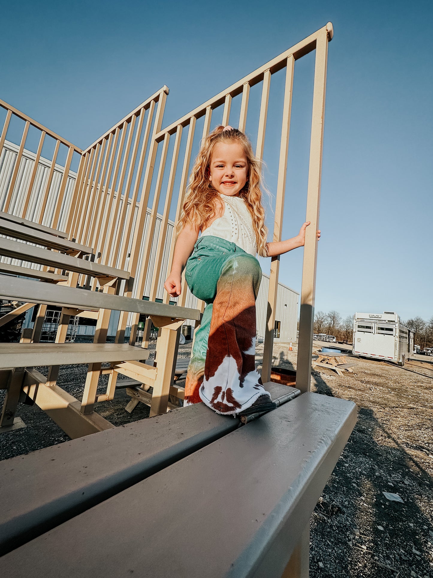 Ranch Dress’n - Youth Cowhide Flares